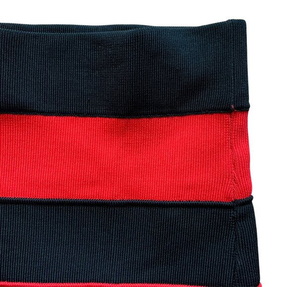 TRISTAN - Bold Stripes Pencil Skirt – Red & Black - size medium - Picture 2 of 6